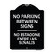 Signmission No Parking Between Signs No Estacione Entre Las Senales Heavy-Gauge Alum, 24" x 18", BW-1824-23761 A-DES-BW-1824-23761 - alternate 1